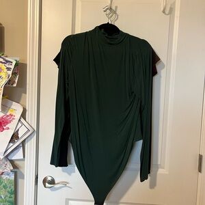 Dark Green Long Sleeve Bodysuit